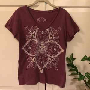 purple T-shirt by Prana